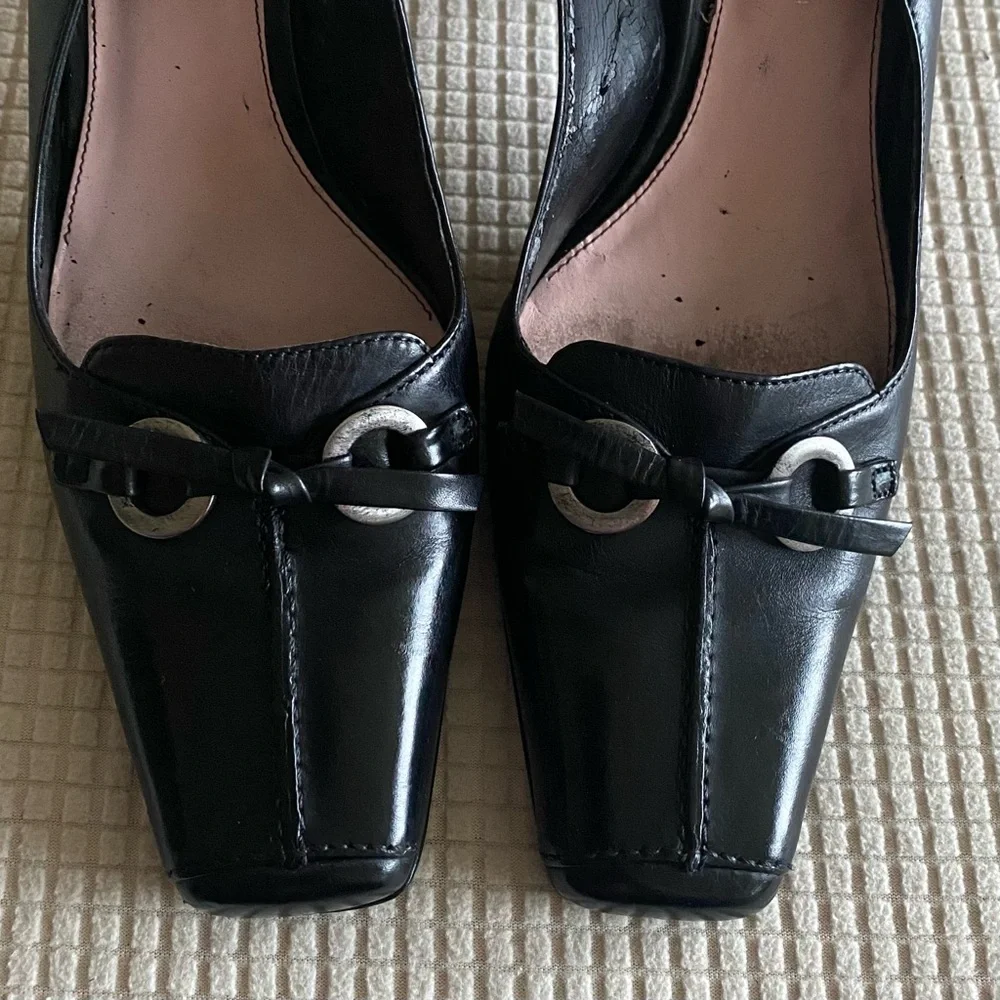 ANTONIO MELANI Black Slingback Heels